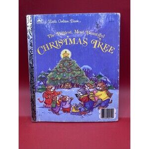 1985 Little Golden Books "The Biggest, Most Beautiful, Christmas Tree" Children